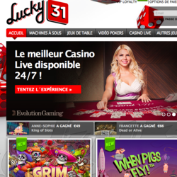 Lucky31, casino avec croupiers en direct