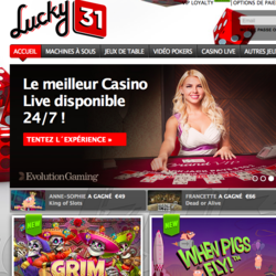 Lucky31, casino with live dealers