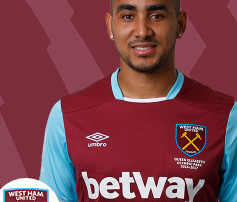 Dimitri Payet, joueur de football a West Ham porte les couleurs de Betway