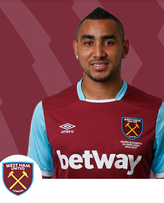 Dimitri Payet, joueur de football a West Ham porte les couleurs de Betway