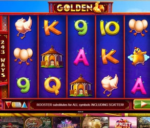 Golden slot machine from NextGen Gaming on Dublinbet