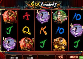 Machine a sous Six Acrobats de Microgaming