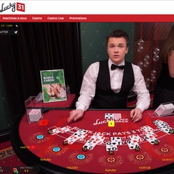 Lucky Blackjack : table de blackjack en live exclusive