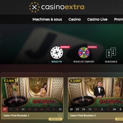 Roulette et Blackjack en ligne dans Evolution Salon Privé sur Casino Extra