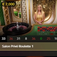 Roulette Salon Privé pour joueurs VIP