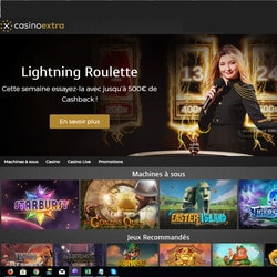 Bonus Cashback sur la Lightning Roulette sur Casino Extra