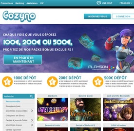 Cozyno est un casino en ligne avec croupiers en direct