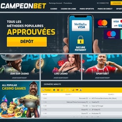 Campeonbet Casino est un live casino avec croupiers en direct