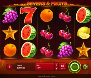 Machine à sous Sevens & Fruits de Playson disponible gratuitement