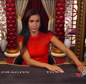 Table de baccarat en ligne Dragon Tiger d'Evolution Gaming