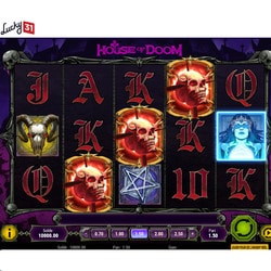 Play House of Doom slot machine at Lucky31 Casino