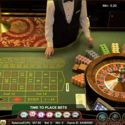 Live roulette live from the Palace Casino in Bucharest