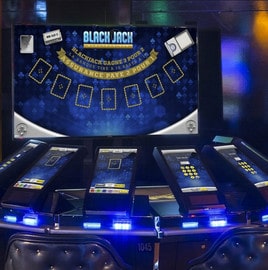 Table de black jack électronique d'un casino du groupe Barrière
