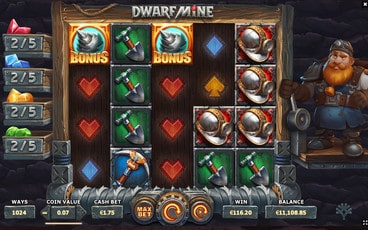 Machine a sous Dwarf Mine du logiciel Yggdrasil