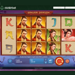 Sakura Dragon slot from Playson is on Dublinbet