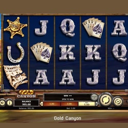 Gold Canyon slot machine from Betsoft on Lucky31