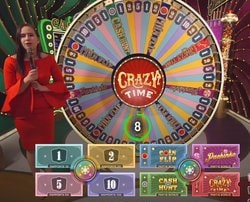 La roue de la Fortune Crazy Time sur Dublinbet est un jeu phare d'Evolution Gaming