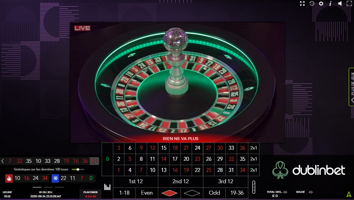 Cylindre de la Night Club roulette d'Authentic Gaming