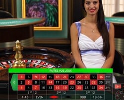 Roulette en ligne avec croupier en direct sur Cbet