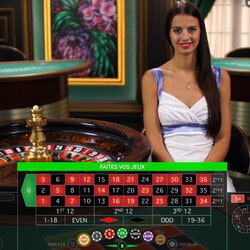 Roulette en ligne avec croupier en direct sur Cbet