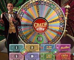 Crazy Time est un jeux Show TV qui fait fureur auprès des joueurs en ligne de Cbet