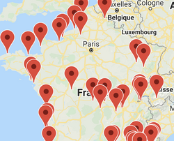 carte des casinos du groupe Partouche en France