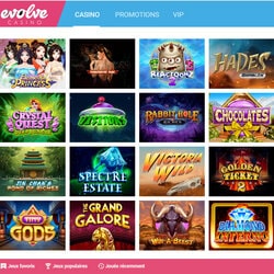 Jeux haut de gamme d'Evolve Casino sur Avis Casino