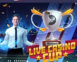 Tournoi Live Casino Cup sur les jeux Evolution sur le casino Lucky8