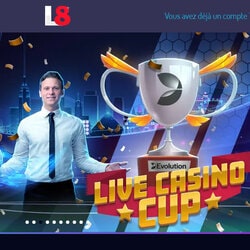 Tournoi Live Casino Cup sur les jeux Evolution sur le casino Lucky8