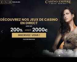 jeux avec croupiers en direct de Casino Empire