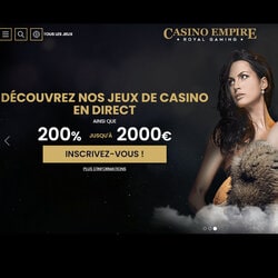 jeux avec croupiers en direct de Casino Empire