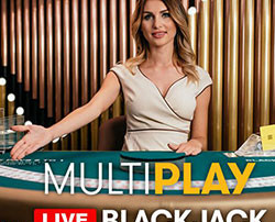 Le jeu en live MultiPlay Blackjack d'Authentic Gaming