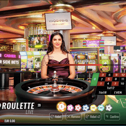 Croupière en studio de Las Vegas Roulette