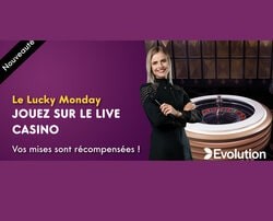 promo jeux en live Lucky Monday