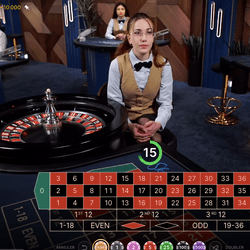 Image of a dealer at the SkyLounge Roulette Royale table on Dublinbet