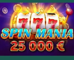 Tournoi Spin Mania sur Cresus Casino sur des machines à sous signées Booongo et Playson avec 150 prix à gagner.