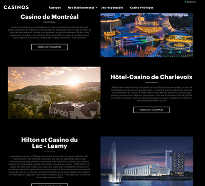 Les 4 casinos de Loto-Québec