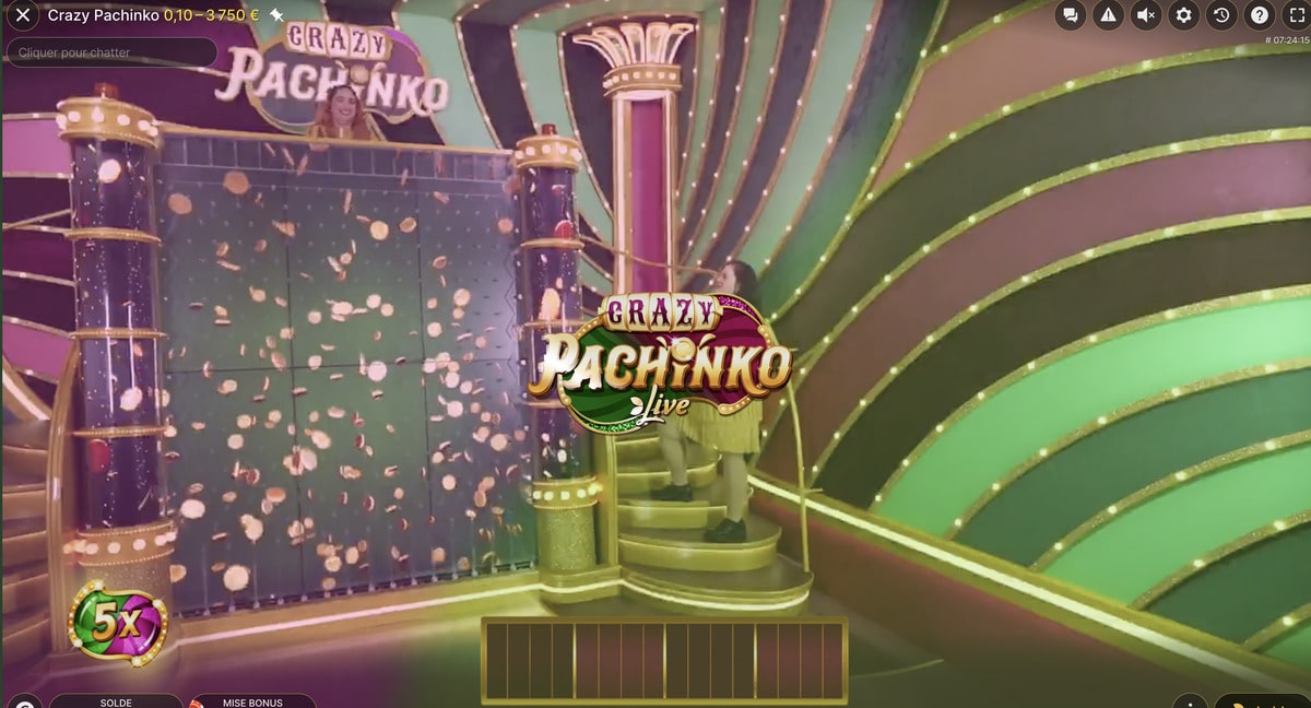 Croupieres en live sur Crazy Pachinko