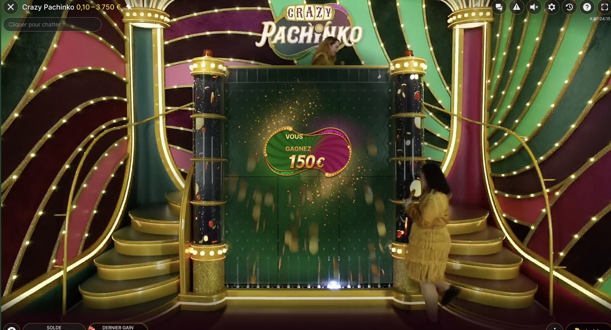 Gains sur Crazy Pachinko