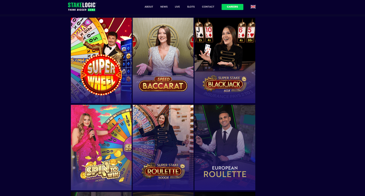 jeux avec croupiers en direct de Stakelogic