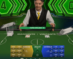 Croupier en direct Football Blitz Top Card