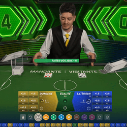 Croupier en direct Football Blitz Top Card