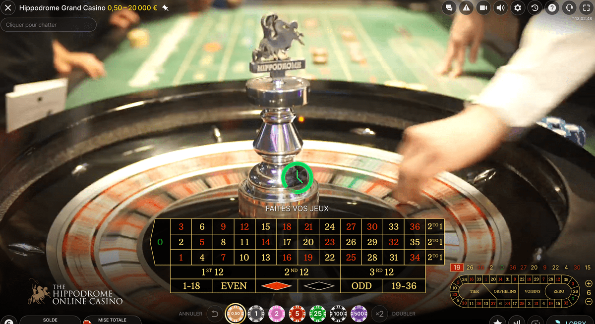 Croupier a la Roulette de l'Hippodrome Casino de Londres