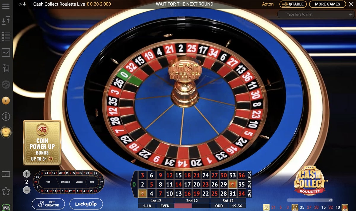 Vue aérienne de la Roulette Cash Collect