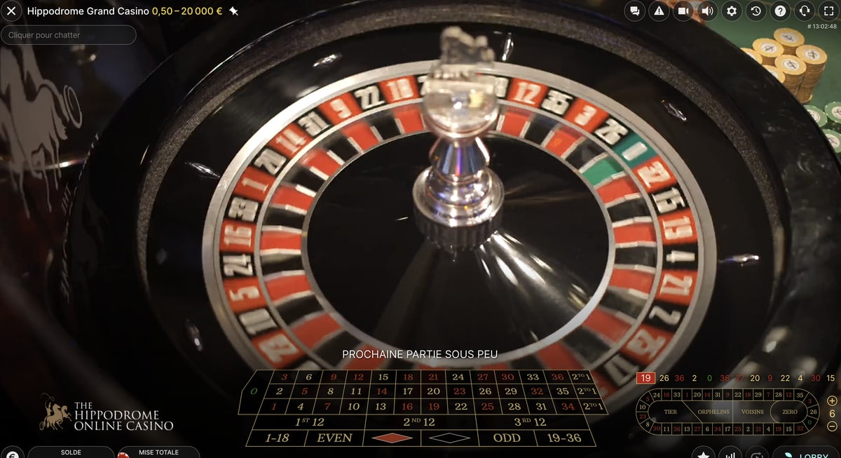 Cylindre de la Roulette de l'Hippodrome Casino de Londres