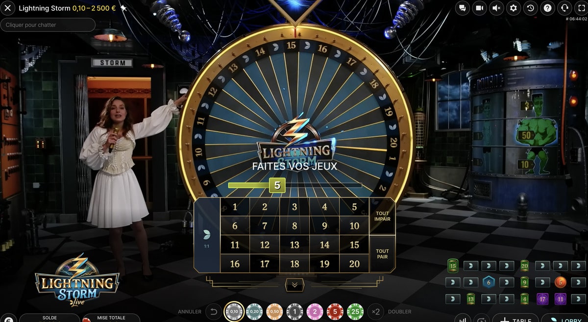 Roue de la Chance Lightning Storm