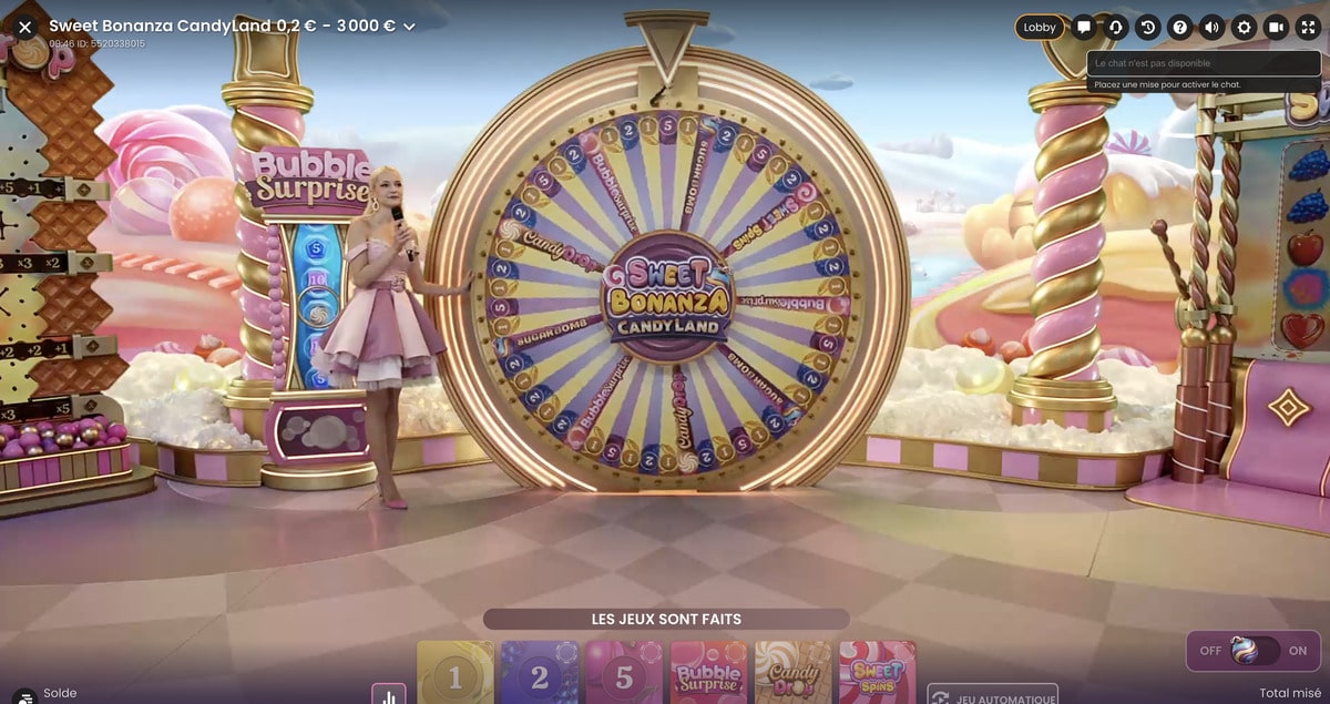Roue de la Chance Sweet Bonanza Candyland