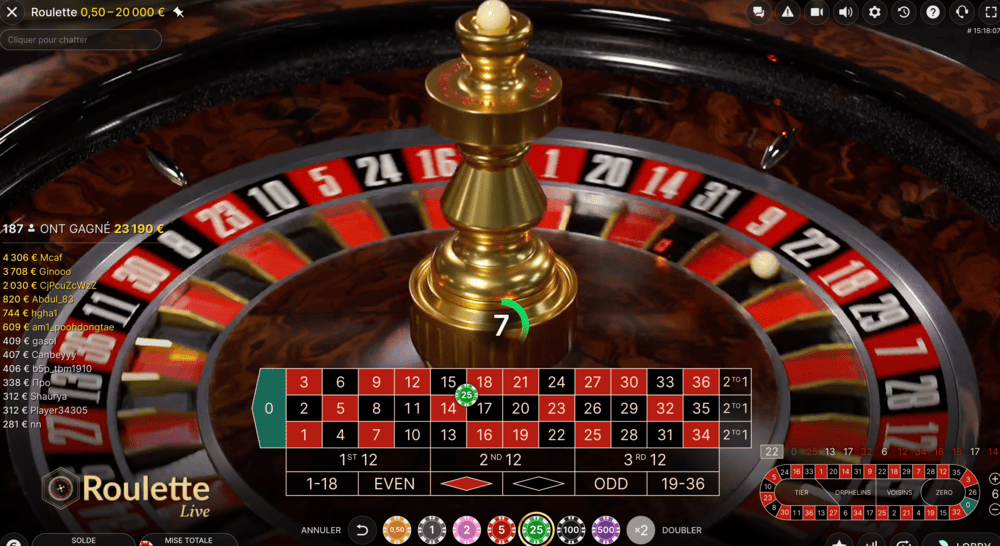 Mise Carre a la Roulette