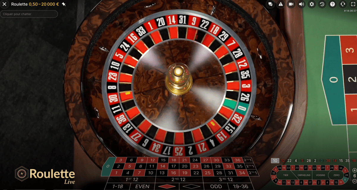 Roue d'une Roulette Virtuelle