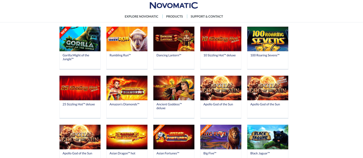 Slots Online Novomatic